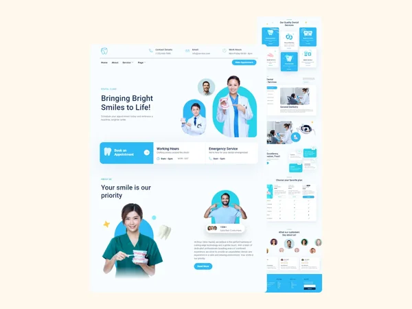 Dental Services website development overview