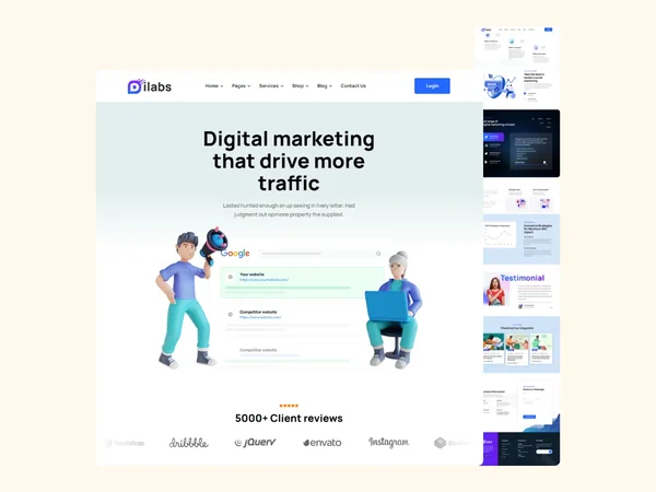 Dilabs Agency website development overview