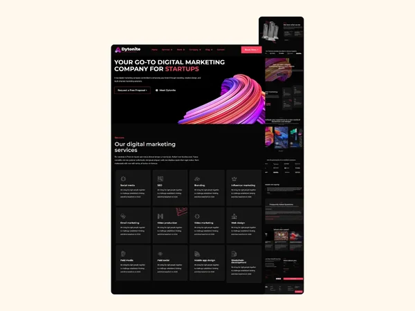 Dynonite Agency website development overview