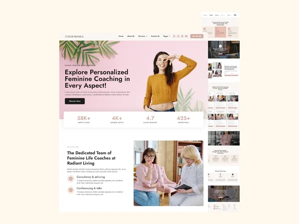 Feminine Coaching website development overview
