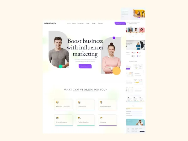 Influencer Marketing website development overview