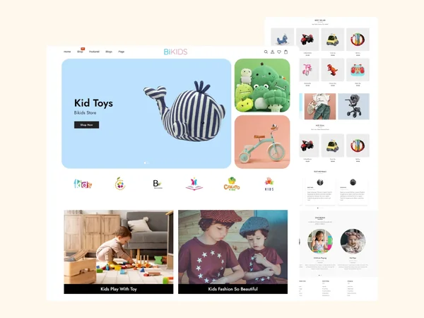 Kids Store website development overview
