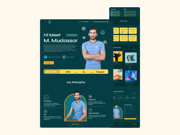 Mudassar Portfolio website development overview